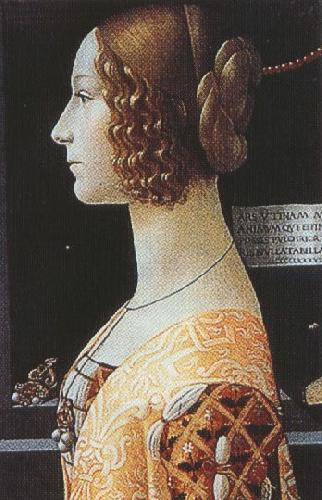 Sandro Botticelli Domenico Ghirlandaio,Portrait of Giovanna Tornabuoni (mk36) oil painting picture